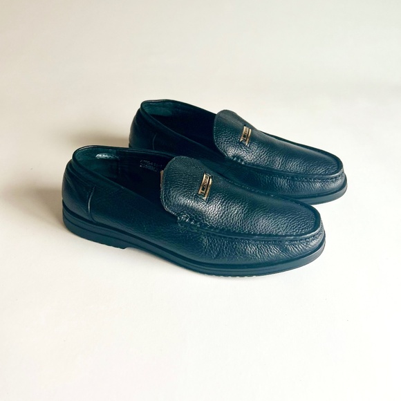 Men’s Cartelo Black Genuine Leather Rubber Outsole Loafers size 255mm, US 10 main image 10